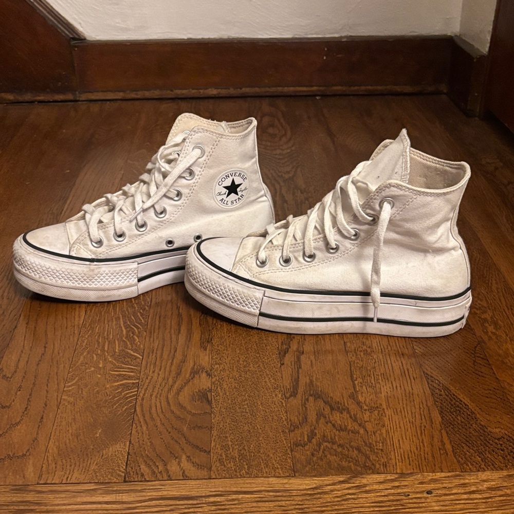 Converse Women's Classic White High-Tops platform